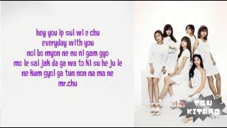 Apink - Mr.Chu lyrics (easy lyrics)