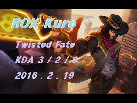 ROX Kuro Twisted Fate Solo Q Replay LOL