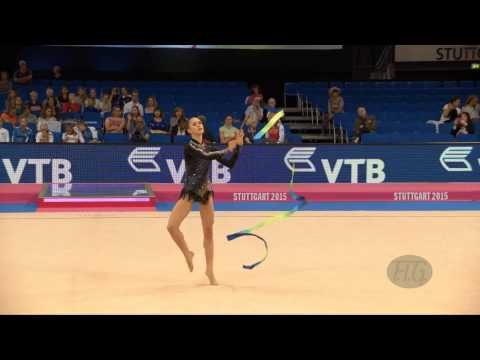 Polina BEREZINA (ESP) 2015 Rhythmic Worlds Stuttgart - Qualifications Ribbon