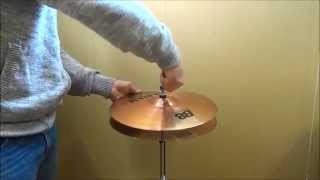 How To Mount Hi-Hat Cymbals On A Stand-Setting Up A Drumset