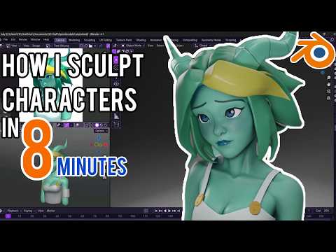 How I Sculpt 3D Characters in Blender in 8 Minutes | Summary Tutorial