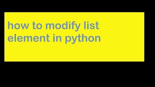 How to modify list elements in python