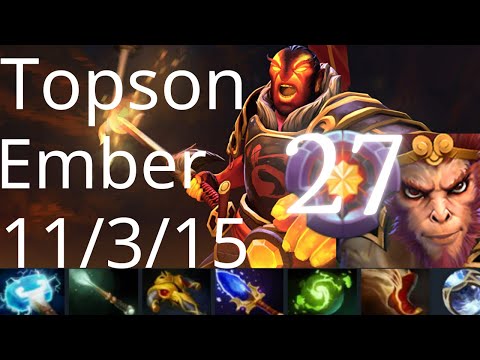 Topson Ember Spirit vs Storm Spirit, Vengeful Spirit, Troll Warlord - OG vs T1 g2 ti10 dota2