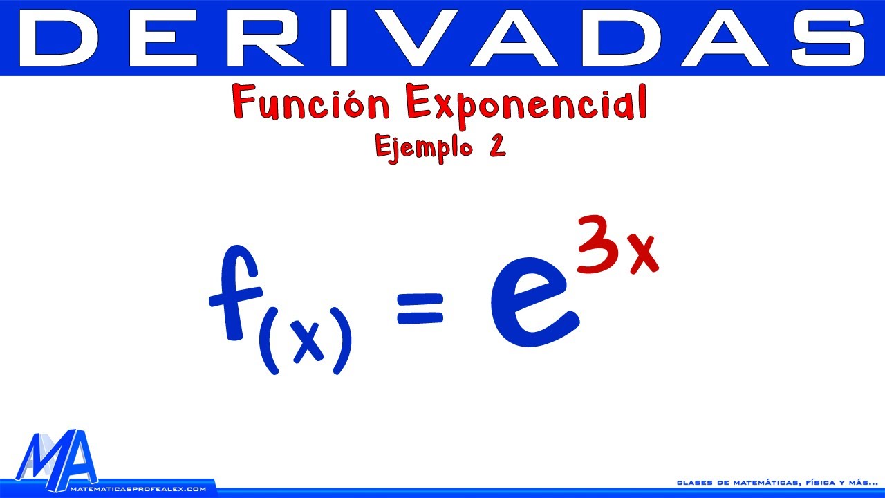 Derivada de la función exponencial | Ejemplo 1