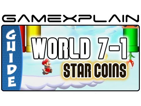 New Super Mario Bros. U - Meringue Clouds-1 Land of Flying Blocks Star Coins Guide & Walkthrough