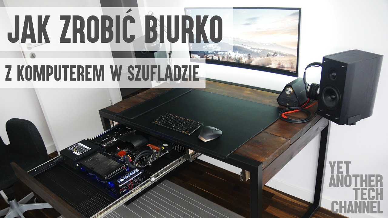 Jak zrobić stylowe biurko z komputerem w szufladzie