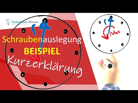 Schraubenauslegung, Beispiel: Berechnung der Schrauben – Kurzerklärung