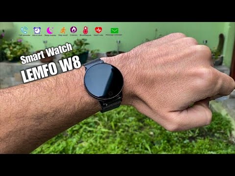 W8 Silver Waterproof Heart Rate Stainless Steel Smart Watch - iOS & Android