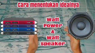 Download lagu Cara menyesuaikan watt power vs watt speaker mp3