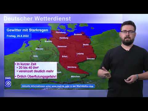 25.08.2022 - Hitze- und Unwetterinformation - Deutscher Wetterdienst (DWD)