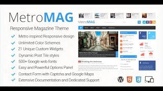 Metro Magazine Responsive WordPress Theme Free Dow