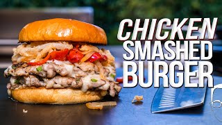 CHICKEN SMASHED BURGERS | SAM THE COOKING GUY 4K