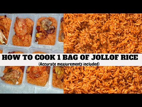 HOW TO COOK  1 BAG OF JOLLOF RICE (accurate measurements included)