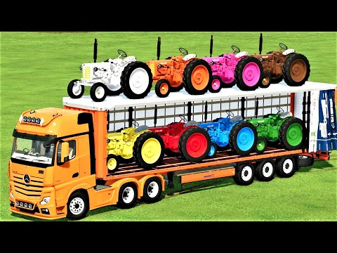 JOHN DEERE vs CLAAS vs CASE vs FENDT PARKOUR - Farming Simulator 22