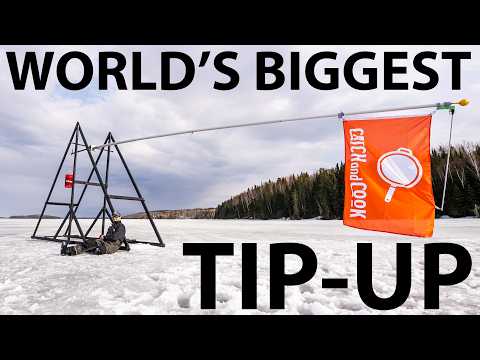 Going Ice Fishing With The WORLD'S BIGGEST TIP-UP!
