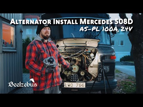 Alternator Install In a Mercedes 508D (AS-PL 100A, 24V)