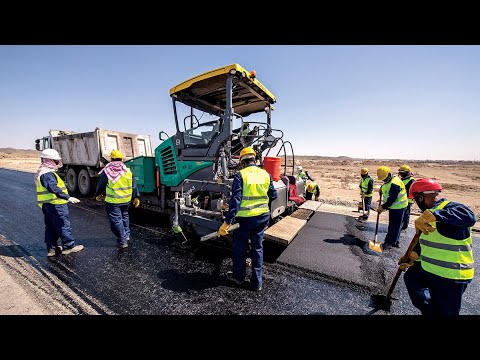 Incredible Modern Road Construction Technology - Amazing Fastest Asphalt Paving Equipment Machines