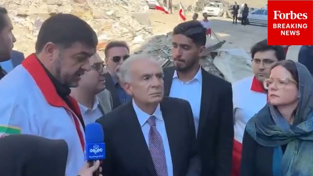 Video | JUST IN: UN Envoy Tours Damage In Tehran, Iran, Amid Ceasefire