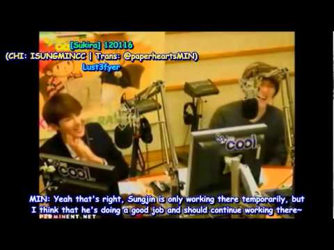 [ENG] 120116 Sungmin & Ryeowook praising Sungjin (Sungmin's younger brother)