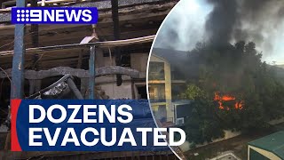 Multiple apartments engulfed in fire at Liverpool | 9 News Australia