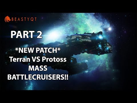 StarCraft 2: MASS Battlecruisers + Ravens VS Protoss.. PART 2!