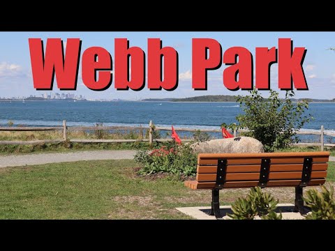 Scenic Walk in Webb Memorial Park with views of Boston