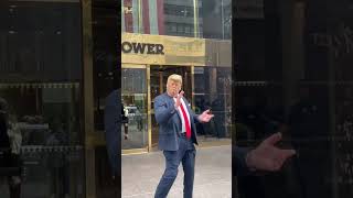 President Donald Trump Busting Some Dance Moves Outside Trump Tower 5th Avenue, New York #shorts