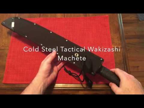 Cold Steel Tactical Wakizashi Machete Sharpness Test