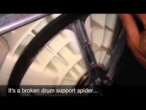 Broken Drum Support Spider In A Front Loading Washing Machine