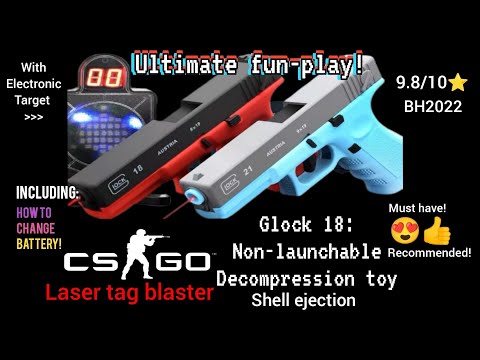 Top laser tag pistol blaster🤯glock 18 non launchable decompression toy shell ejection🥰