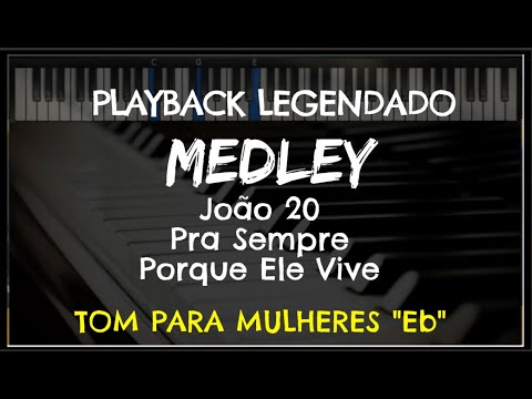 🎤Medley João 20 + Pra Sempre + Porque Ele Vive  (PLAYBACK - TOM FEMININO "Eb") Niel Nascimento