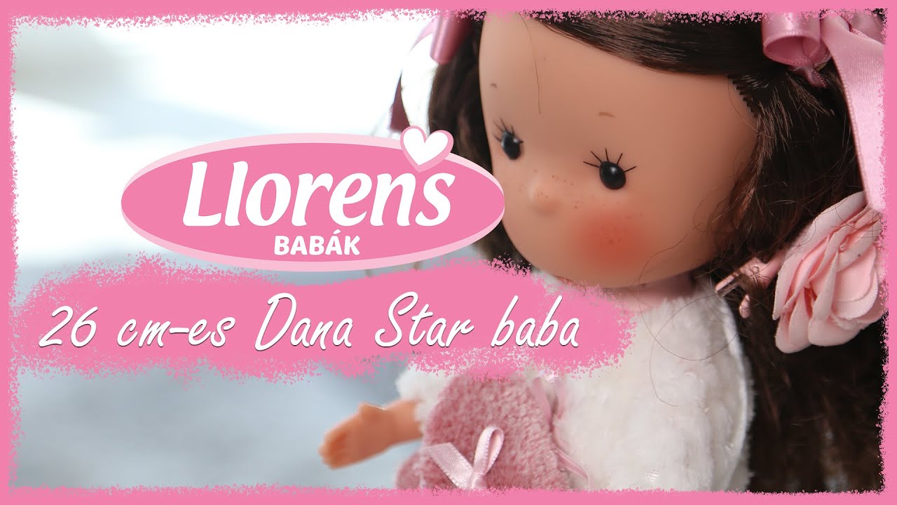 Llorens: Miss Minis Dana Star 26cm-es baba nyalókával videó