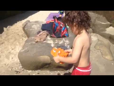 Omkar and Madhava at the beach