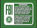 Green FBI Warning Screens 1997 2000