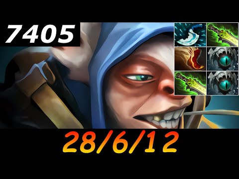 Dota 2 Meepo 7405 MMR 28/6/12 (Kills/Deaths/Assists) Ranked Full Gameplay