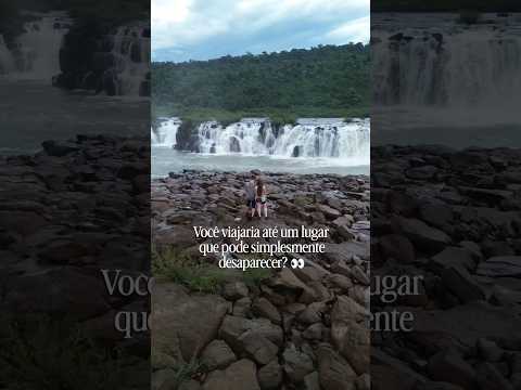 O Salto do Yucumã fica sm Derrubadas (RS). Quando o rio sobe muito, as quedas podem ficar encobertas