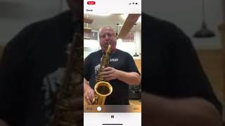 Robert Anchipolovsky on his 10MFAN SHOWBOAT 7 ALTO sax mouthpiece