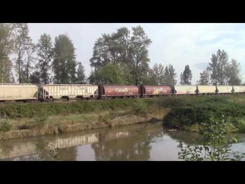 Trains BC 2016: CP 301 (Grain) W/DPU @ Sumas Mtn. BC Canada 29SEP16 AC4400CW 8611 Leading