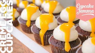 Drippy Yolk Creme Egg Cupcakes | Cupcake Jemma
