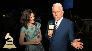 Steve Martin and Edie Brickell: GRAMMY Winner Thank You Cam At Pre-Telecast | GRAMMYs