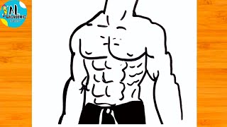 How to Draw Abs Easy Step by Step | Drawing Abs