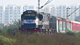 preview picture of video '2 In 1 High Speed Alco LHB Action On Allahabad Manduadih Single Line Section'