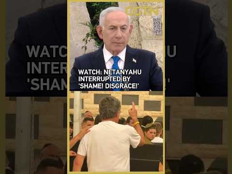 Netanyahu speech DROWNED OUT by protest at October 7 memorial