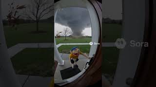 Jeffy got taken by tornado