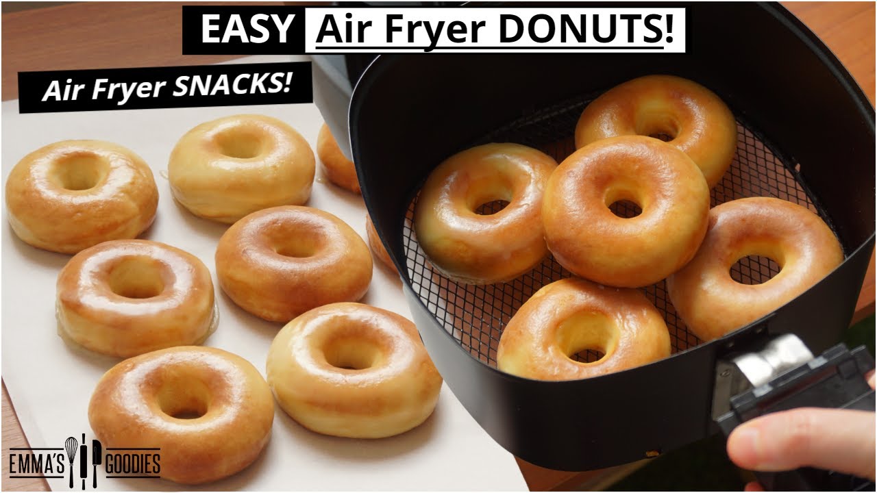 EASY Air Fryer DONUTS! Better than Krispy Kreme! The Best Glazed Air Fryer Donuts Recipe