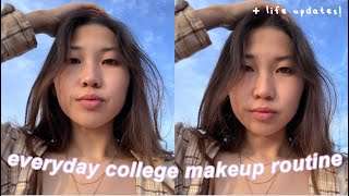 everyday college makeup routine + life updates | chit chat grwm
