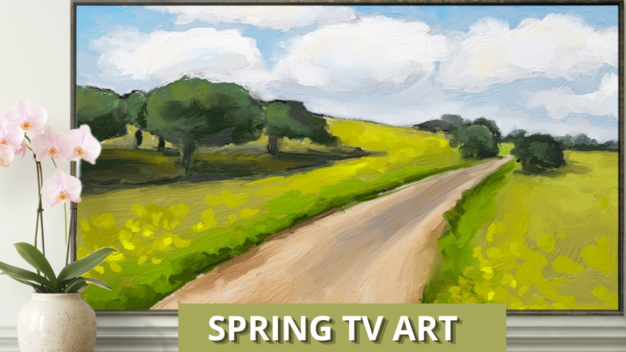 Spring Countryside Road | 4K Impressionist Landscape Art Screensaver for Samsung Frame TV (1 Hour)