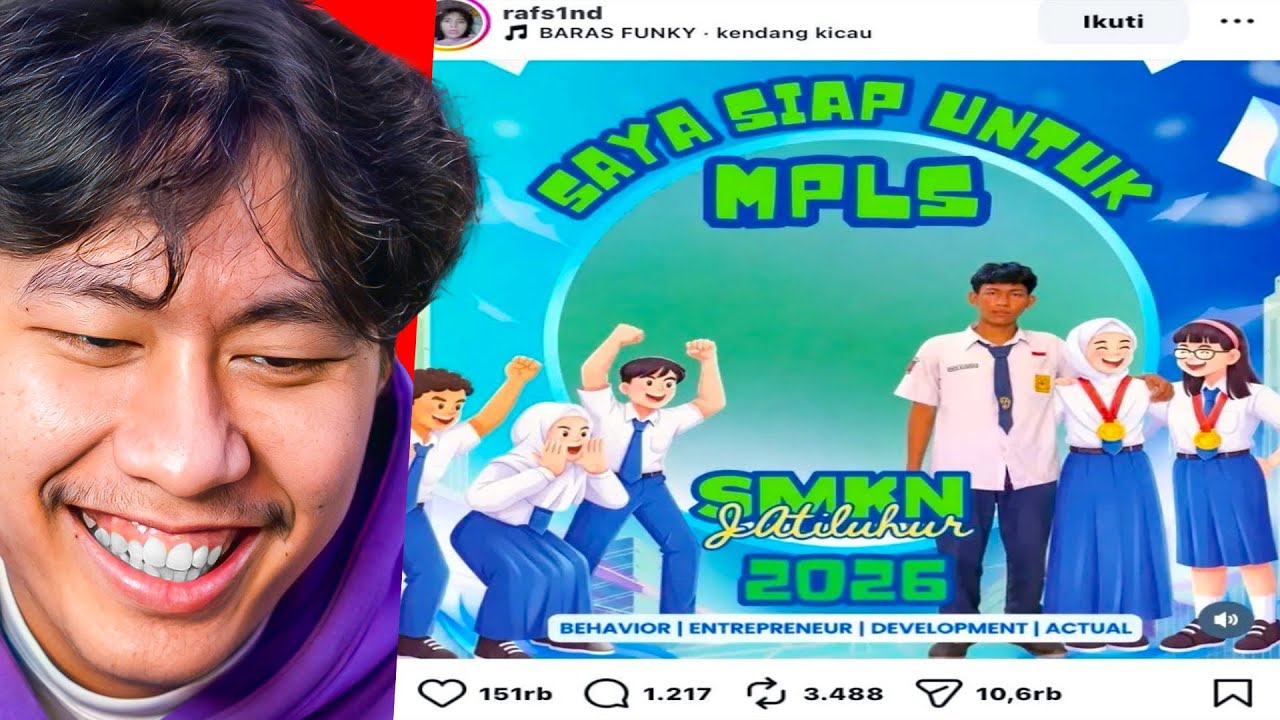 kalo lagi MPLS yang normal aja mas.. 😹 - REACT MEME KOCAK