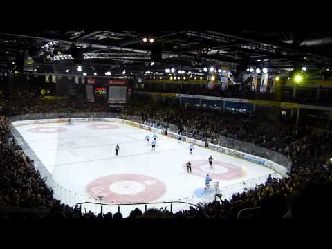 Hamburg Freezers Sonderzug nach Krefeld - Torjubel + Tor zum 2-1 + Torjubel - 16.02.2014