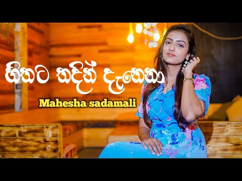 Hithata Thadin Danena Lyrics video ( හිතට තදින් දැනෙනා ) | Mahesha sandamali | Dilu online